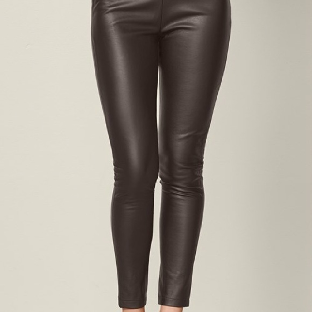 Faux Black Leather Leggings